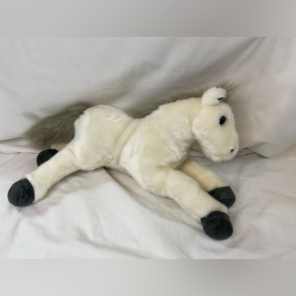 Breyer Plush Cream Horse Gray Mane‎ & Tail Leather Tag 2006 Retired